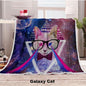 Cute Soft Flannel Sofa Throw Cat Blankets