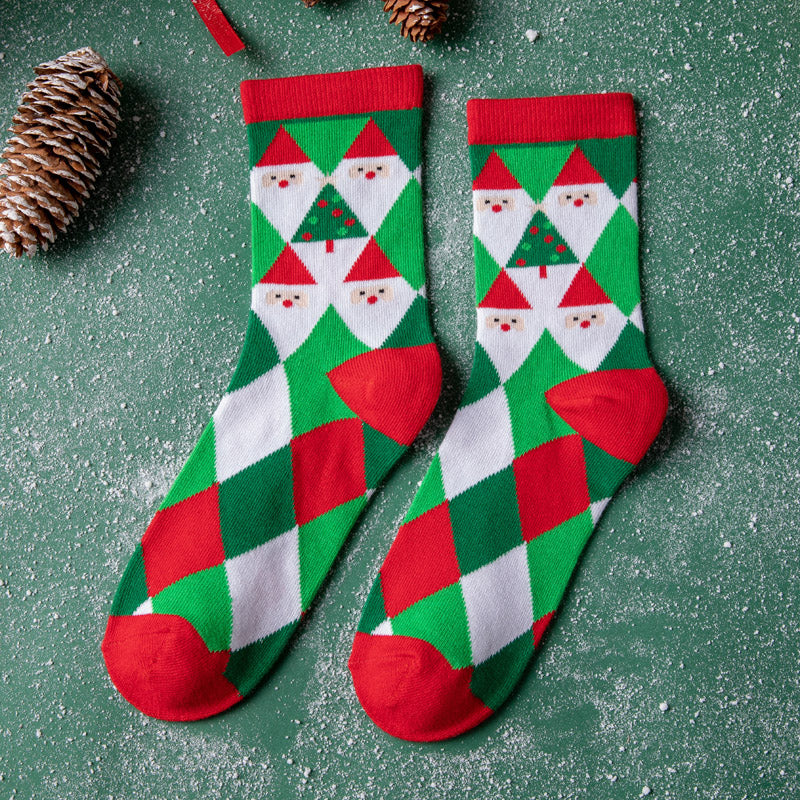New Year Santa Claus Holiday Gift Fashion Socks